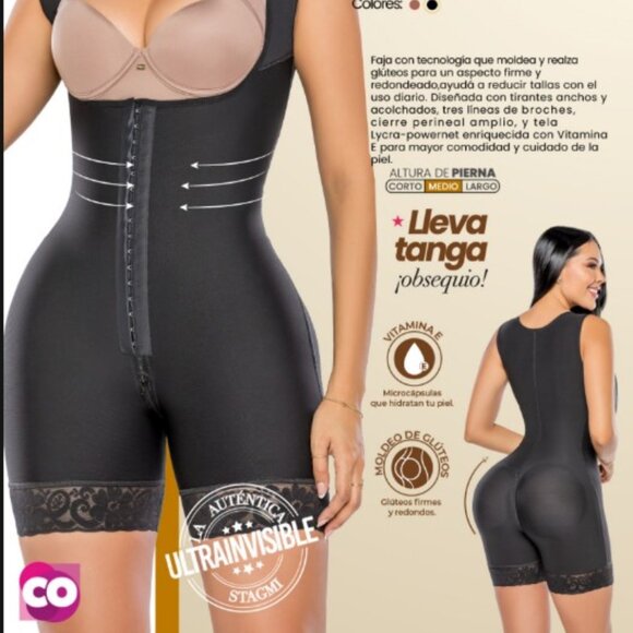 NEW Stagmi Colombian Invisible Girdle Shaper SMI7131 LA DIOSA Shapewear + Bonus